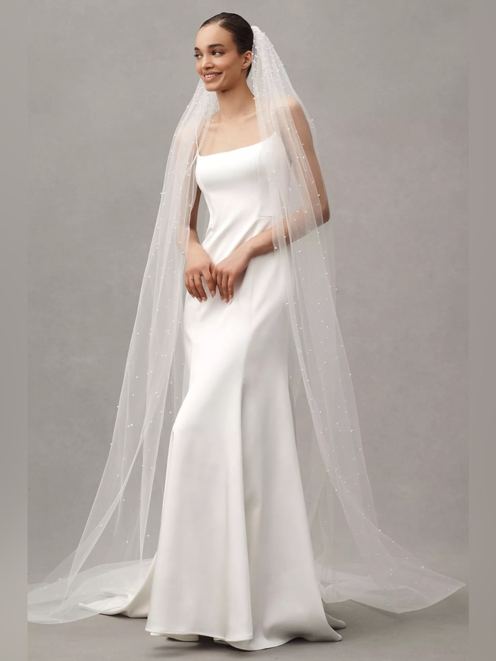 The Watters Scattered Pearl Cathedral Veil